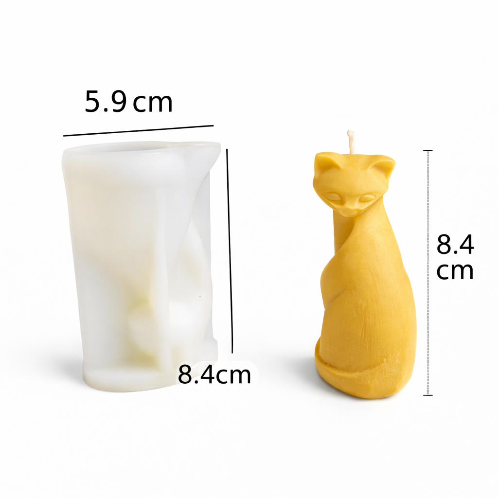 Katteform til bivokslys – silikonform