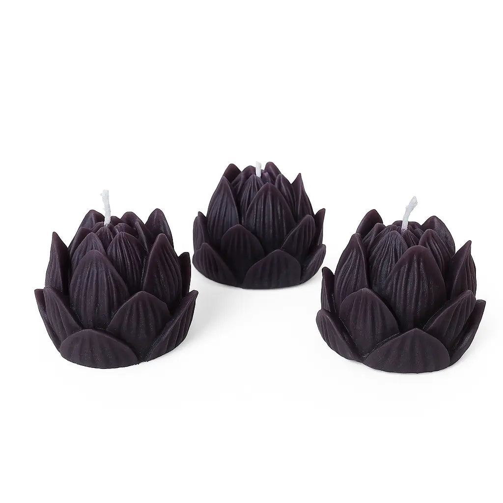 Lotus Blomst - 100% Ren Bivoks - Bivokslys - Trepakning BIELYS.NO
