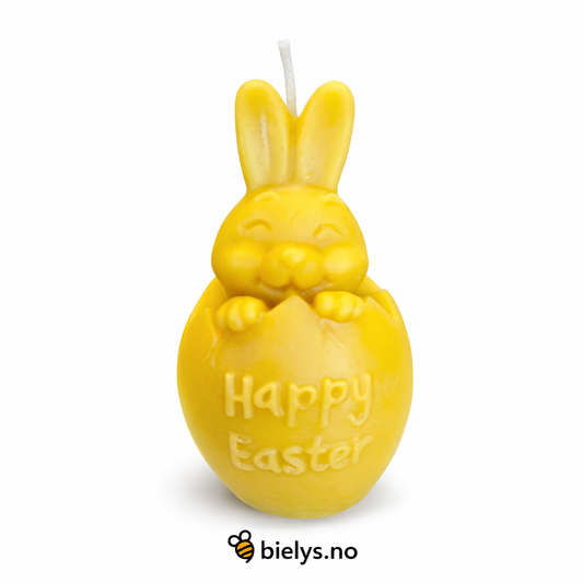 Påskehare i bivoks – dekorativt påskelys BIELYS.NO